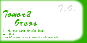 tomor2 orsos business card